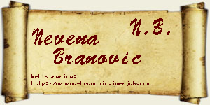 Nevena Branović vizit kartica